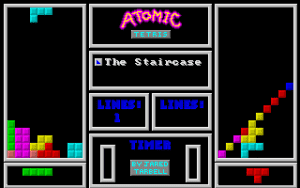 Atomic Tetris Gameplay (DOS)