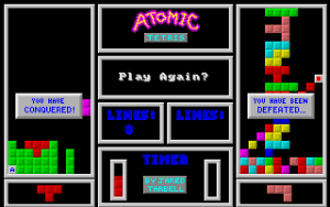 Atomic Tetris Gameplay (DOS)