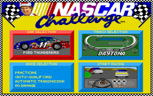 Bill Elliott's NASCAR Challenge Gameplay (DOS)