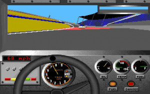 Bill Elliott's NASCAR Challenge Gameplay (DOS)