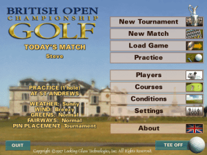 British Open Championship Golf Gameplay (Windows)