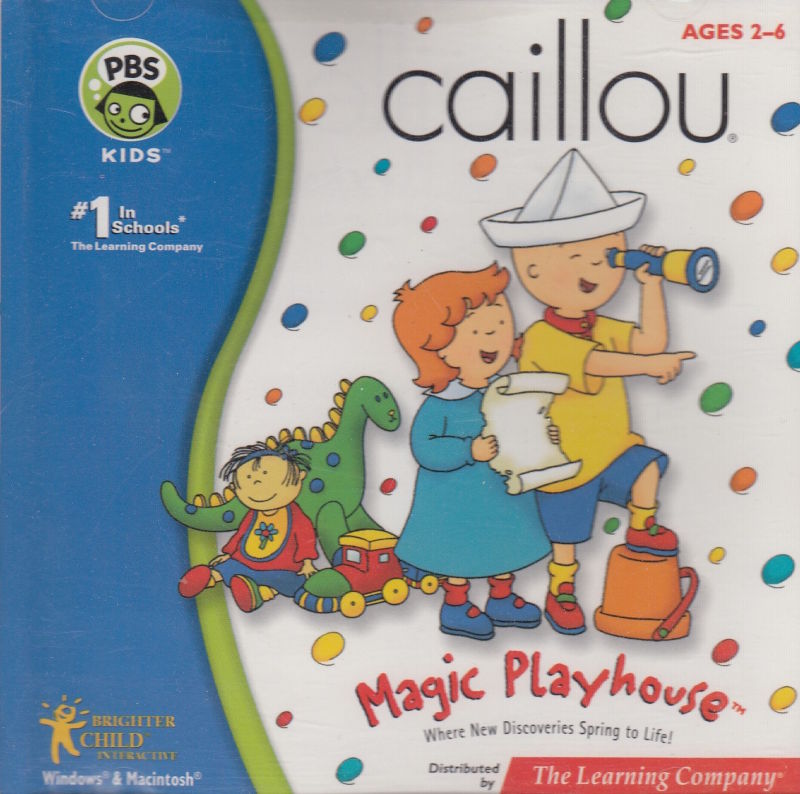 Caillou MAGIC PLAYHOUSE - Children Ages 2-6 Educational PC Game - BRAND NEW  772040813437