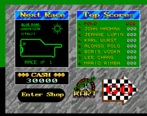 Champion Driver Gameplay (Amiga)