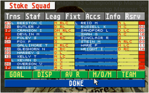 Championship Manager 93/94 Gameplay (DOS)