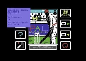 Cricket Captain Gameplay (Commodore 64)