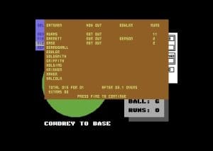 Cricket Captain Gameplay (Commodore 64)