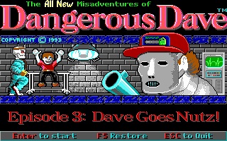 Dave Goes Nutz Gameplay (DOS)