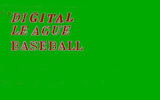 Digital League Baseball Game Cover