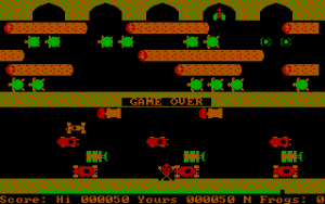 Frogger Gameplay (DOS)