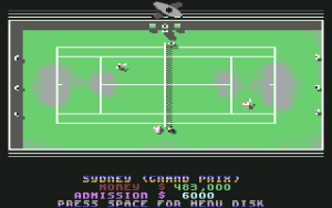 G.P. Tennis Manager Gameplay (Commodore 64)
