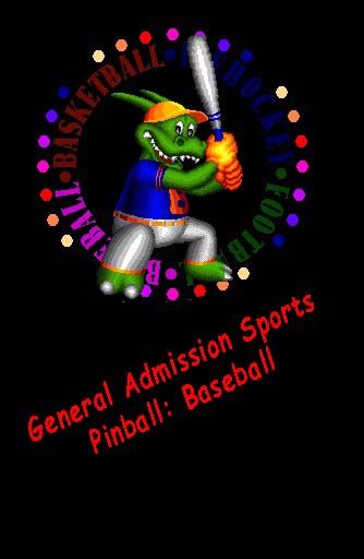 General Admission Sports Pinball: Baseball Game Cover