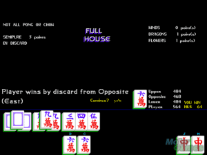 Hong Kong Mahjong Gameplay (DOS)