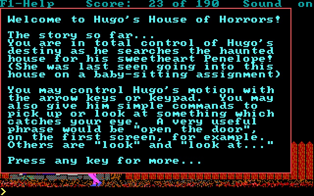 Hugo's House of Horrors Gameplay (DOS)