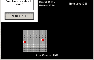 JezzBall Gameplay (Windows 3.x)