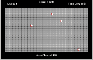 JezzBall Gameplay (Windows 3.x)