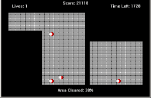 JezzBall Gameplay (Windows 3.x)