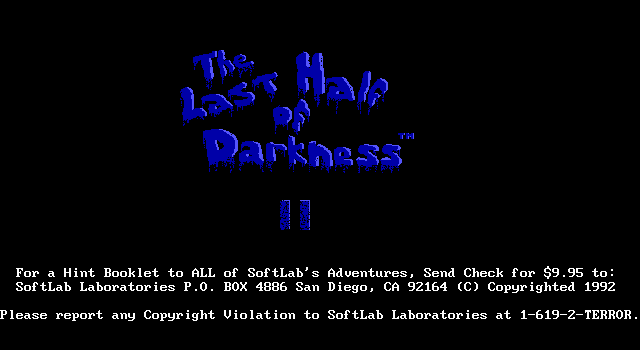 Last Half of Darkness II Game Cover