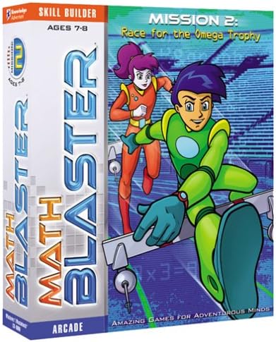 Math Blaster Ages 7-8 Mission 2 Race For The Omega Trophy Game Cover