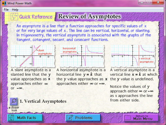 Mind Power High School Trigonometry reference guide