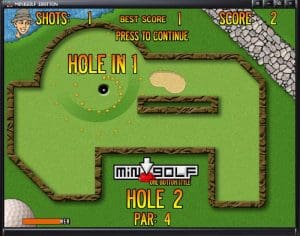 Minigolf 1Shot Gameplay (Windows)