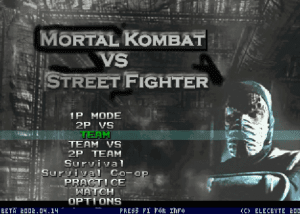 Mortal Kombat vs Street Fighter Gameplay (Windows)