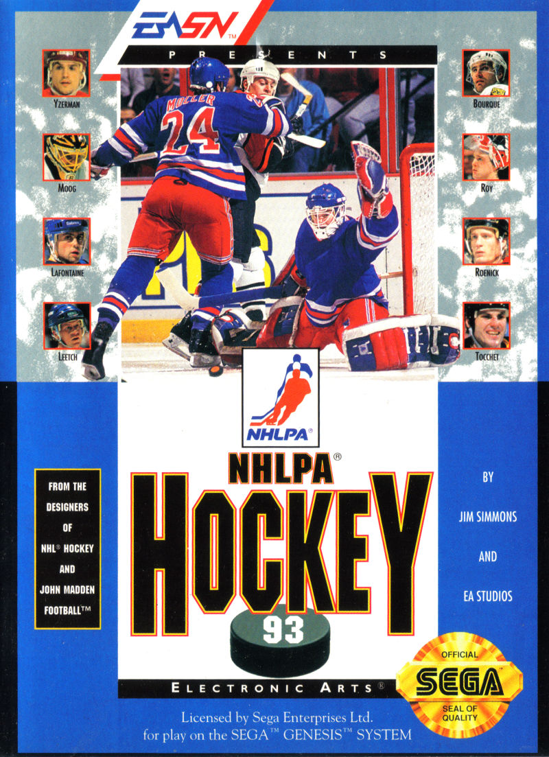 NHLPA Hockey '93 Game Cover