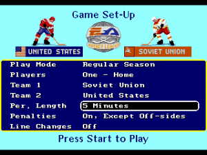NHL Hockey Gameplay (Genesis)