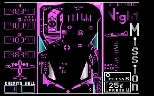 Night Mission Pinball (v3.0) Gameplay (DOS)