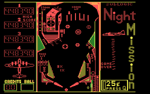 Night Mission Pinball (v3.0) Gameplay (DOS)