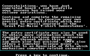 Pac-Maine Gameplay (DOS)