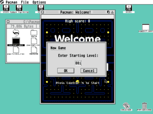 Pacman for GEM Gameplay (Atari ST)