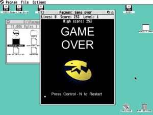Pacman for GEM Gameplay (Atari ST)