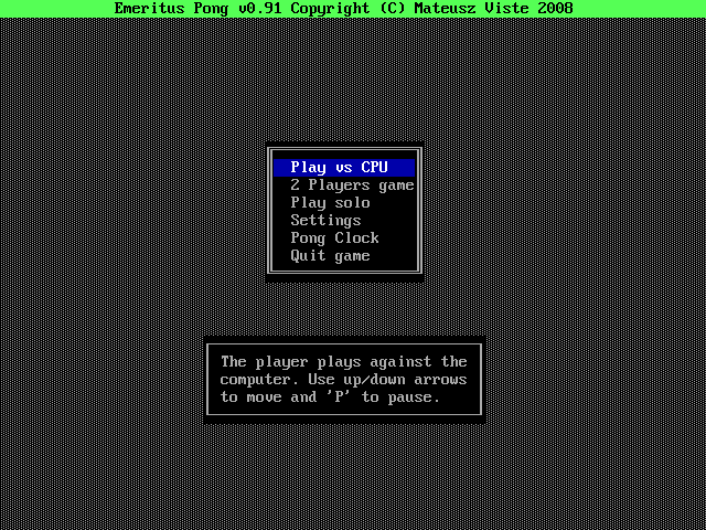Pong Gameplay (Windows)