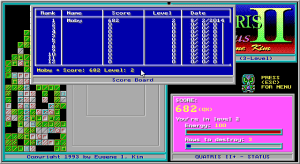 Quatris II+ Gameplay (DOS)