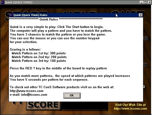 Quink (Quick Think) - Old Games Download