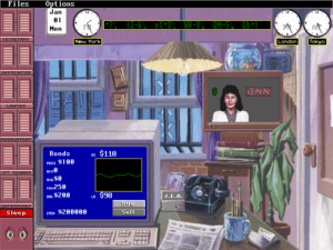 Rags to Riches: The Financial Market Simulation Gameplay (DOS)