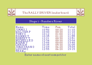 Rally Driver Gameplay (Commodore 64)