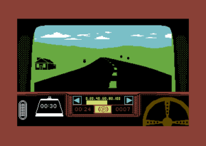 Rally Driver Gameplay (Commodore 64)