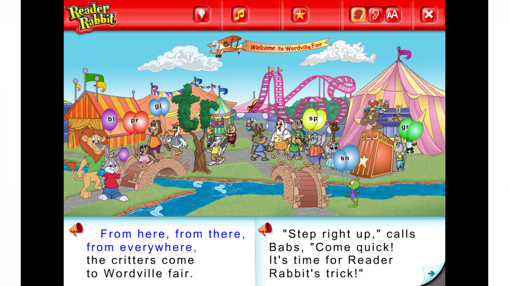 Reader rabbit High flying act Game play 1