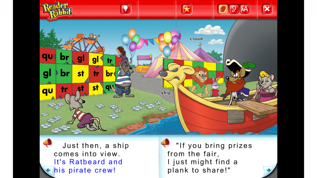 Reader rabbit High flying act Game play 2