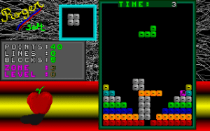 S-Tetris Gameplay (DOS)