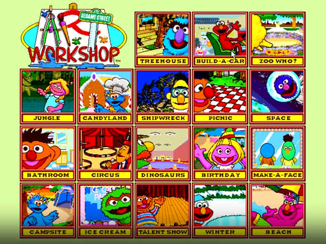 Sesame Street: Elmo's Art Workshop Gameplay (Windows)