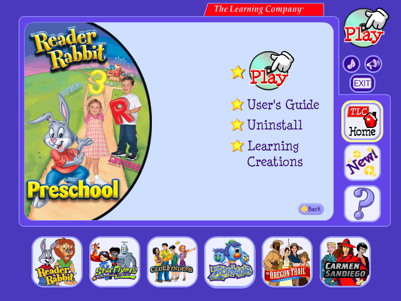 Reader Rabbit Sparkle 2002 Intro cover (Windows)