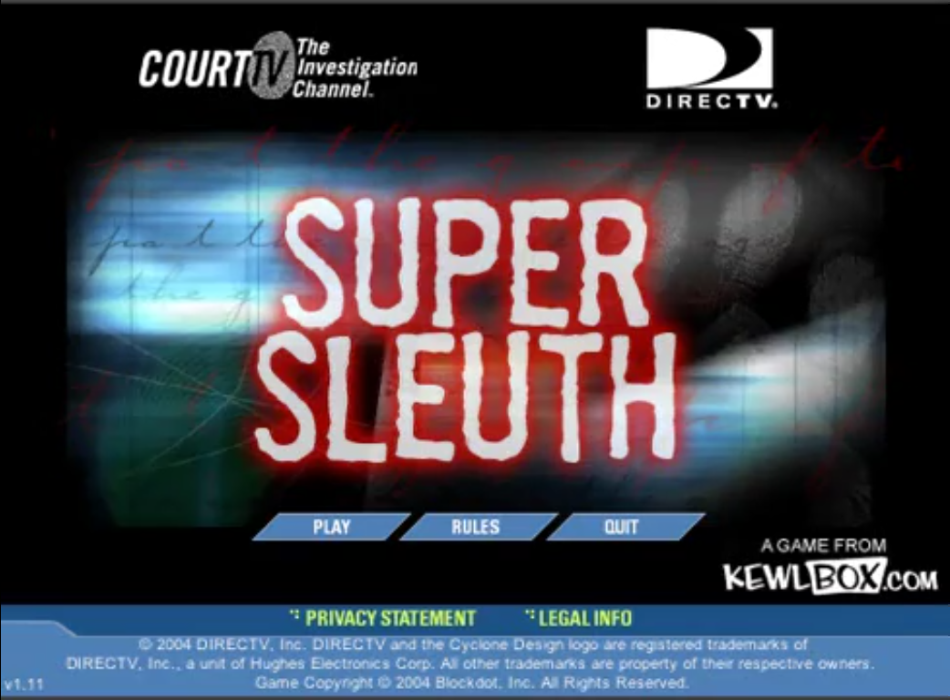 Super Sleuth Game Cover