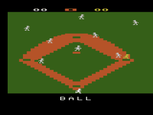 Super Baseball Gameplay (Atari 2600)