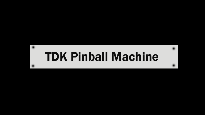 TDK Pinball Machine Game Cover