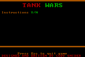 Tank Wars Game Cover