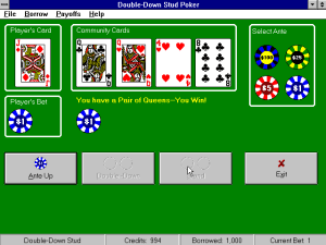The 5-Card Poker Collection Gameplay (Windows 3.x)