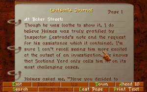 The Lost Files of Sherlock Holmes Gameplay (DOS)