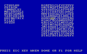 Word Seeking Gameplay (DOS)
